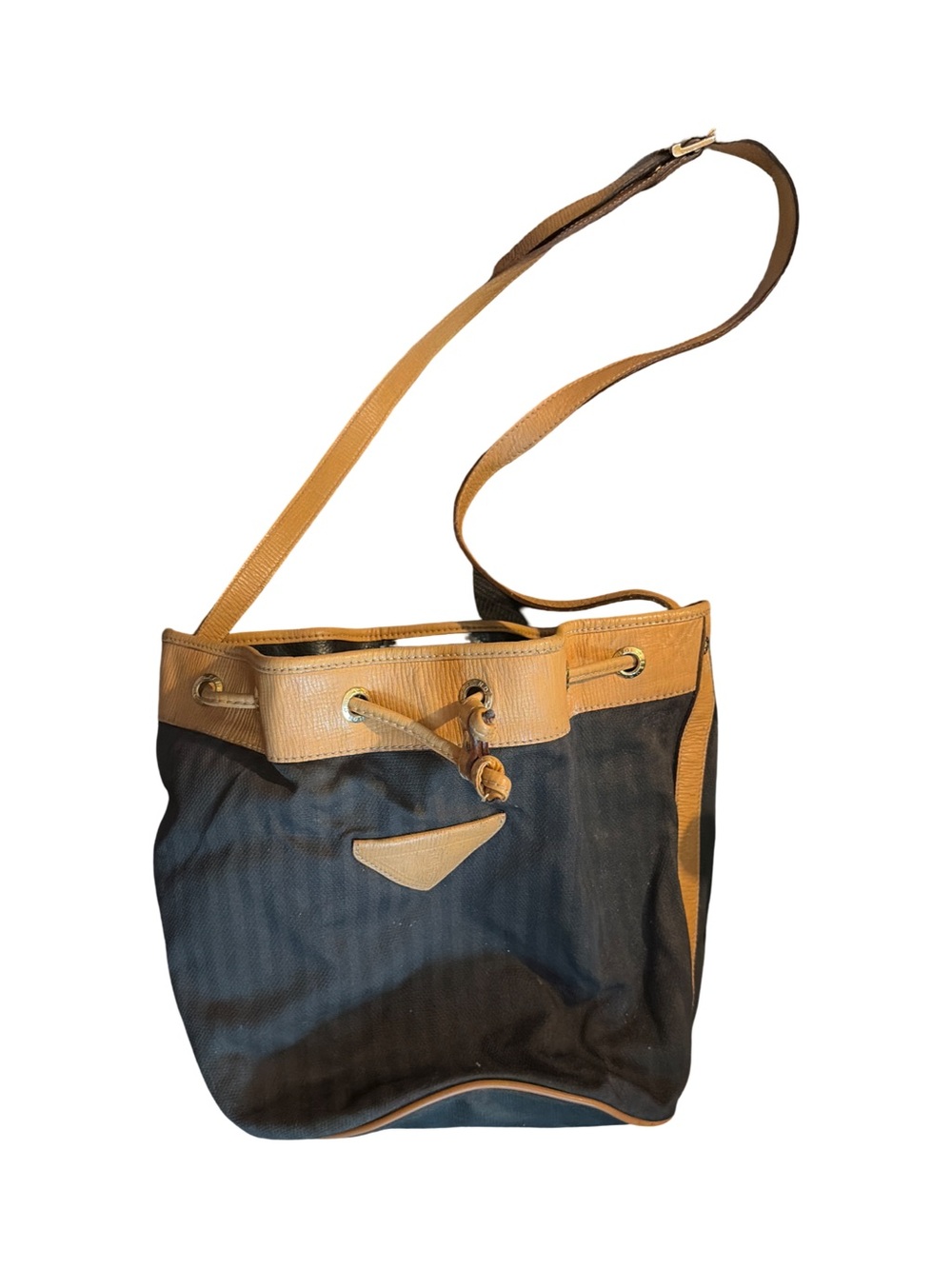 FENDI Classic Two-Tone Bucket Crossbody Bag VINTAGE*